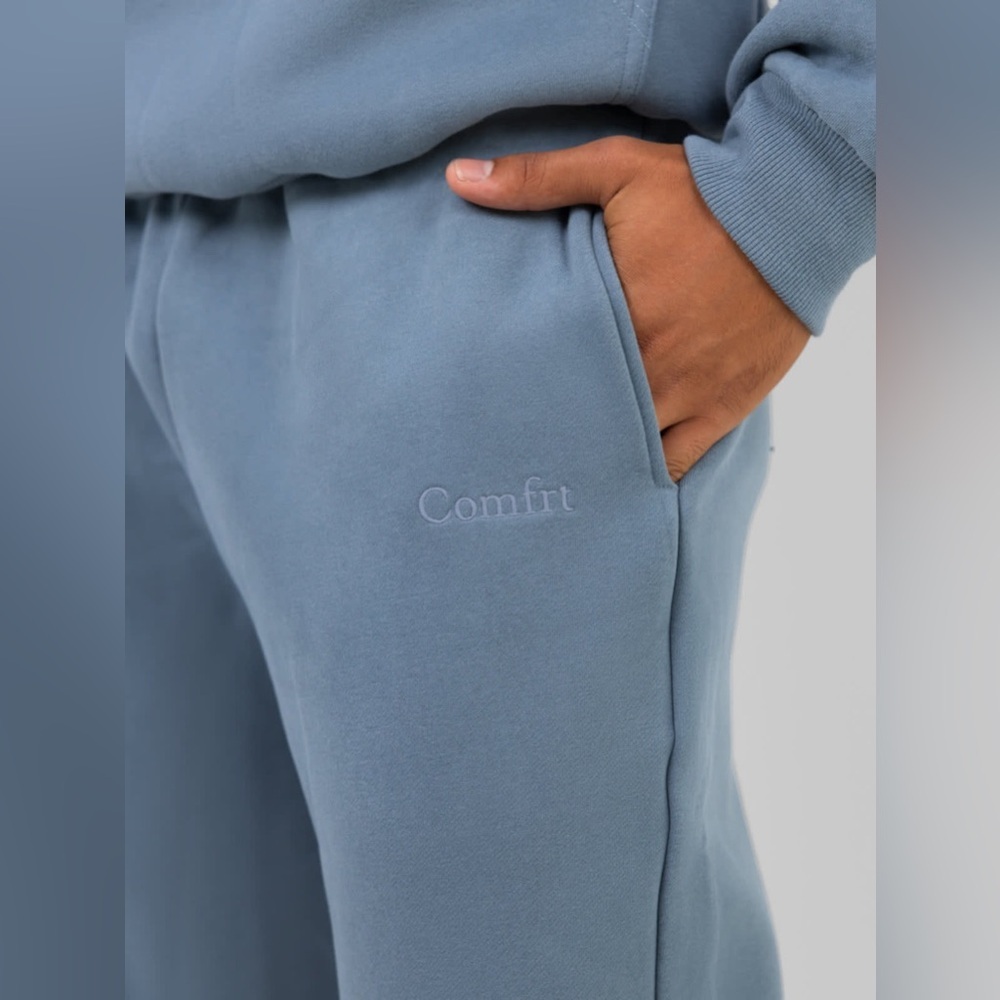 Comfrt Signature Straight Leg Sweatpants Sky Blue Size 3X Athleisure Plus Size - Picture 3 of 9
